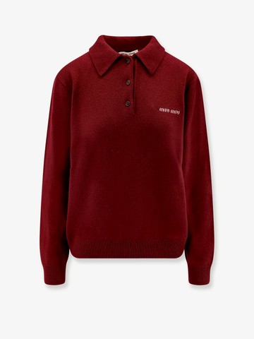 Cashmere polo sweater - MIU MIU - gender_Woman