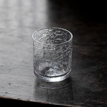 酒吧辦公家用高顏值日式創意冰裂玻璃杯北歐風創意ins風酒杯茶杯