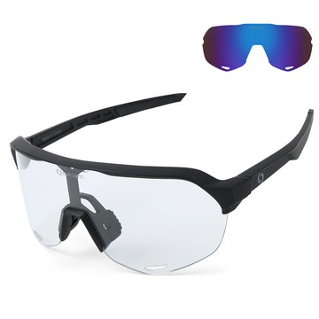 Oaklans X301 自行車風鏡鏡框 + 偏光 + 變色鏡片套組  145 x 140 x 57mm  黑色  1組