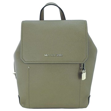 MICHAEL KORS - 荔枝紋皮革翻蓋後背包 (橄欖綠)