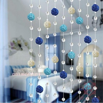 珠簾客廳過道裝飾簾掛簾子北歐門簾水晶臥室【櫻田川島】