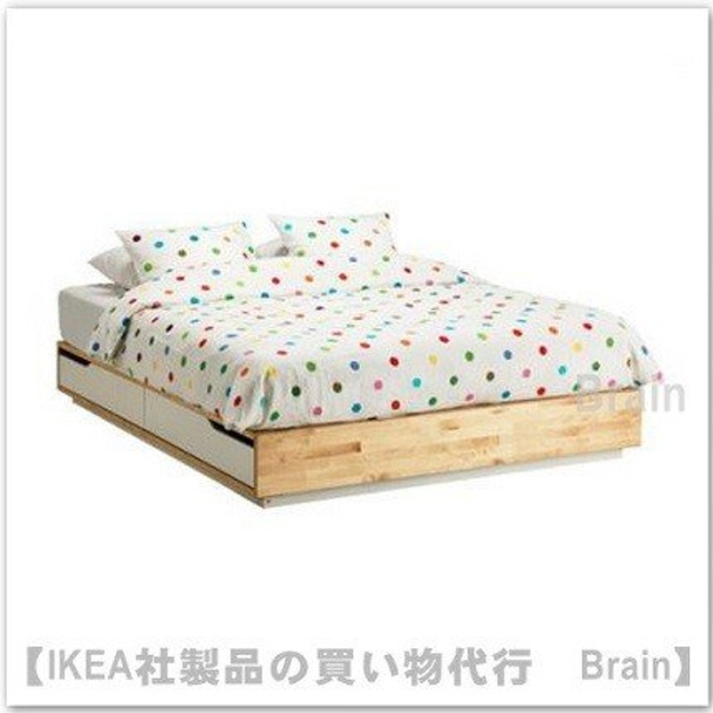 ＩＫＥＡ/イケア MANDAL ベッドフレーム 収納/すのこ付き140x200 cm