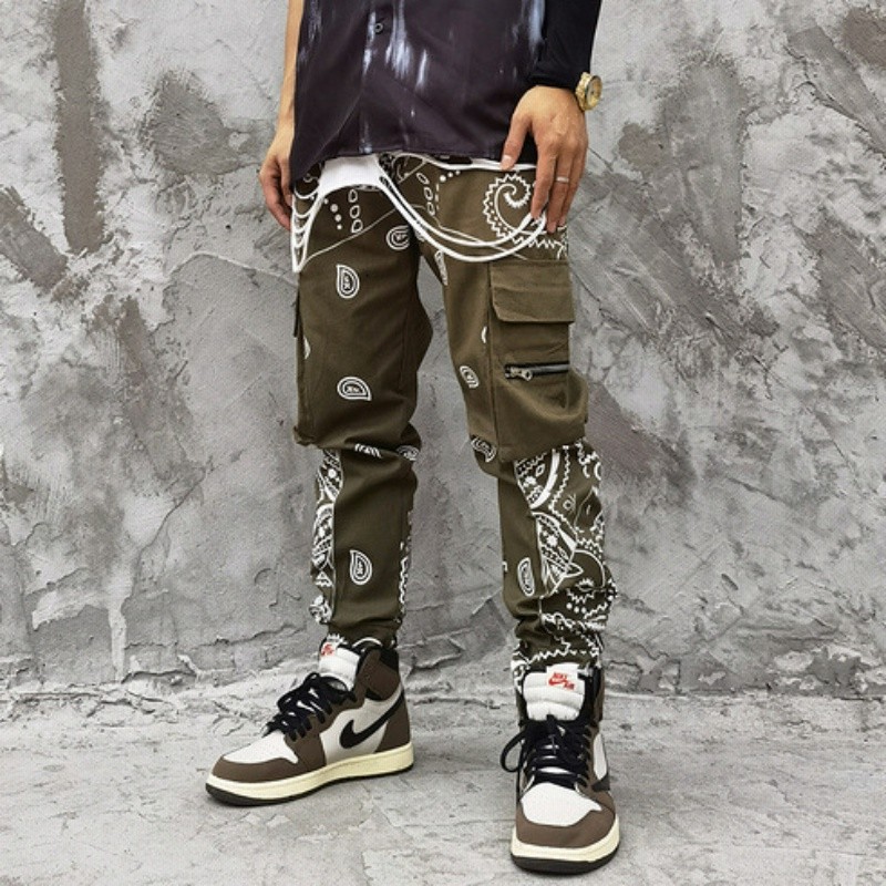 DUALISM スウェットカーゴパンツ ペイズリー バンダナ