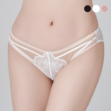 內褲_米式浪漫-誘人透膚網紗包臀內褲(3色S-XL)