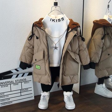 2023新款冬季外套男孩加厚棉服