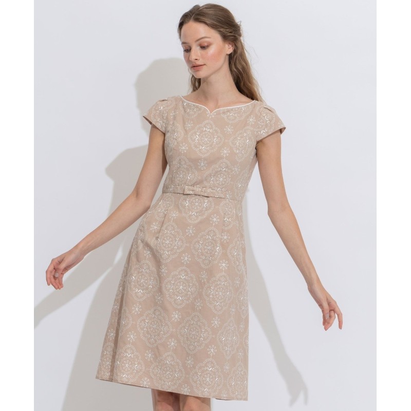 オンワード】 TOCCA>ワンピース RAINY DAYS ドレス ベージュ 0  