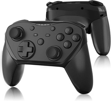 【日本代購】JOYSKY Switch 控制器 無線 1200mAh 大容量 HD振動 搭載NFC Amiibo 陀螺儀傳感器 黑色