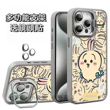 《吉伊烏薩奇》 磁吸鏡頭金屬支架手機殼送鏡頭膜 iPhone 16 15 14 13 12 11 Pro Max 保護殼
