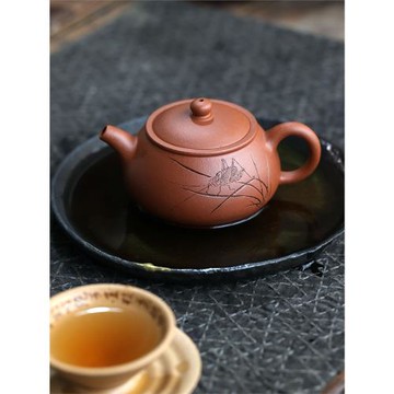 一水堂宜興紫砂壺小號茶具家用 原礦手工降坡泥行云壺泡茶壺