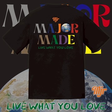 【MAJOR MADE】彩色文字地球短TEE