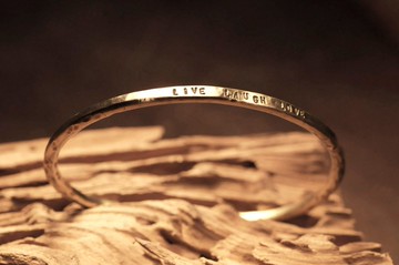 黃銅手環-粗獷傷痕款