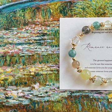 青鷺彼岸丨螢石+綠藍晶丨提神舒壓 排除負能丨客製化水晶手鍊