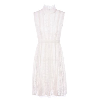 【SALE】SHIATZY CHEN 夏姿˙陳-輕奢宴會系列亮片珠飾蕾絲領口連衣裙