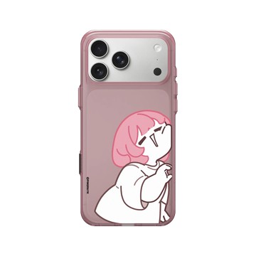 iPhone 17 Pro Max Clear (相機按鈕) 晶醺玫 - 於是日常了 - 高調閃光彈－比心RJ