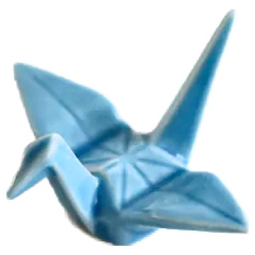 日本 美濃燒 紙鶴造型 陶瓷筷架 6x4.5x3.5cm  水藍  1個