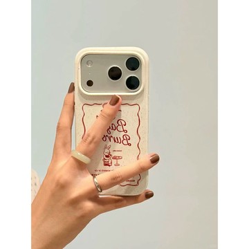 秋冬新品✨插畫可愛兔子適用iPhone17promax手機殼16PRO/15/14小眾11/12高級