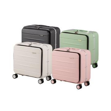 AOU微笑旅行 拉桿包 電腦登機箱 18吋鋁框箱 拉桿商務行李箱 電腦拉桿 公事包