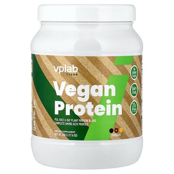 VPLab , Vegan Protein, Chocolate, 17.6 oz (500 g)