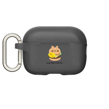 AirPods Pro 2 AirPods Case 黑 - 懶散兔與啾先生 Lazy Rabbit and Mr.Chu - 來口漢堡
