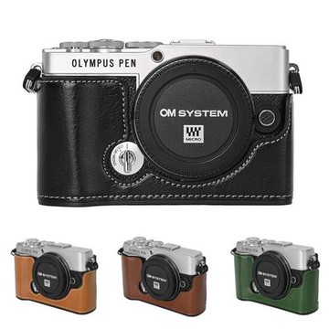 適用(于)奧林巴斯E-P7 EP7專用相機包 皮套 保護套 底座 仿皮