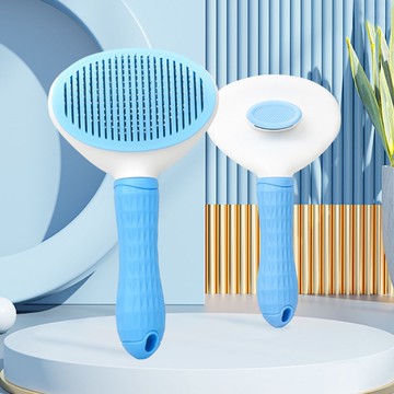 一鍵除毛梳 寵物 除毛梳 美容梳 梳子 梳毛 去浮毛 鋼針梳 不鏽鋼 梳毛神器 理毛 梳毛器【DZ368】123便利屋