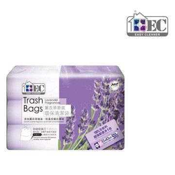 【家簡塵除】薰衣草香氛環保清潔袋中(3捲入500g)6件組