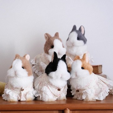 【中等難度系列】道奇兔/原創仿真風可愛手工毛絨玩偶抱偶材料包