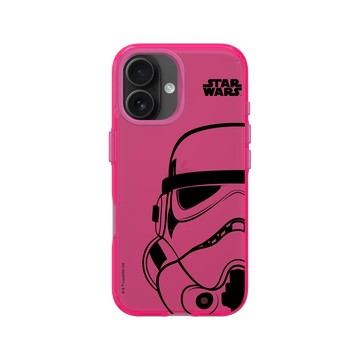 iPhone 16 Clear 粉漾桃 - 迪士尼-星際大戰 Star Wars - 星際大戰 – 風暴兵黑線條