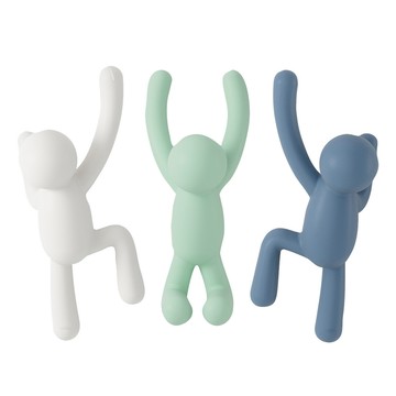 UMBRA Buddy 小人壁掛式掛勾 Set  1組  莫蘭迪色