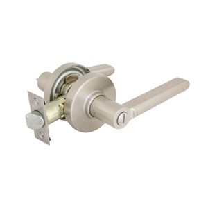 加安牌 現代風水平浴廁鎖 自動解閂磨砂銀色TLP3X20G