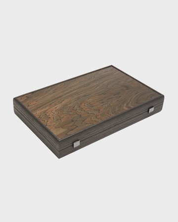 Ebony Burl Backgammon Set With Side Racks