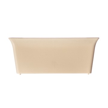 亞麻PP長方型花盆1尺 米白色