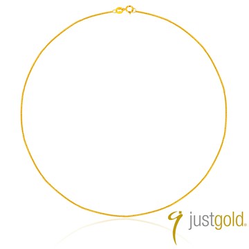 【Just Gold 鎮金店】18K金 水波麻繩鍊MN(16吋)