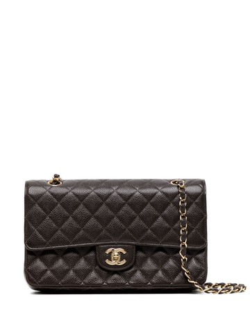 CHANEL Pre-Owned - Double Flap shoulder bag - women - Leather - One Size - Brown