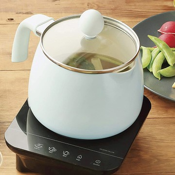 日本CB JAPAN陶瓷塗層鋁製COPAN料理鍋1.9L單柄調理鍋863151(4種多功能:炸炒煮煲鍋;內徑13cm)附食譜