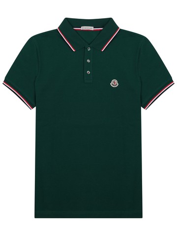 moncler polo with logo patch