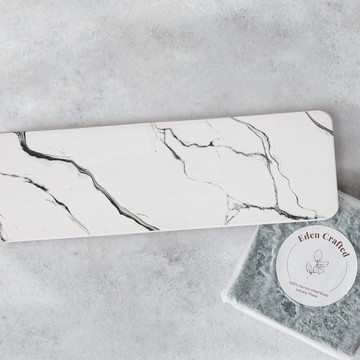 黑白大理石。硅藻土洗漱墊/皂墊 (硬式)