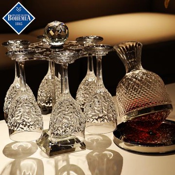 捷克BOHEMIA進口水晶玻璃古典紅酒白葡萄酒高腳杯酒具醒酒器套裝
