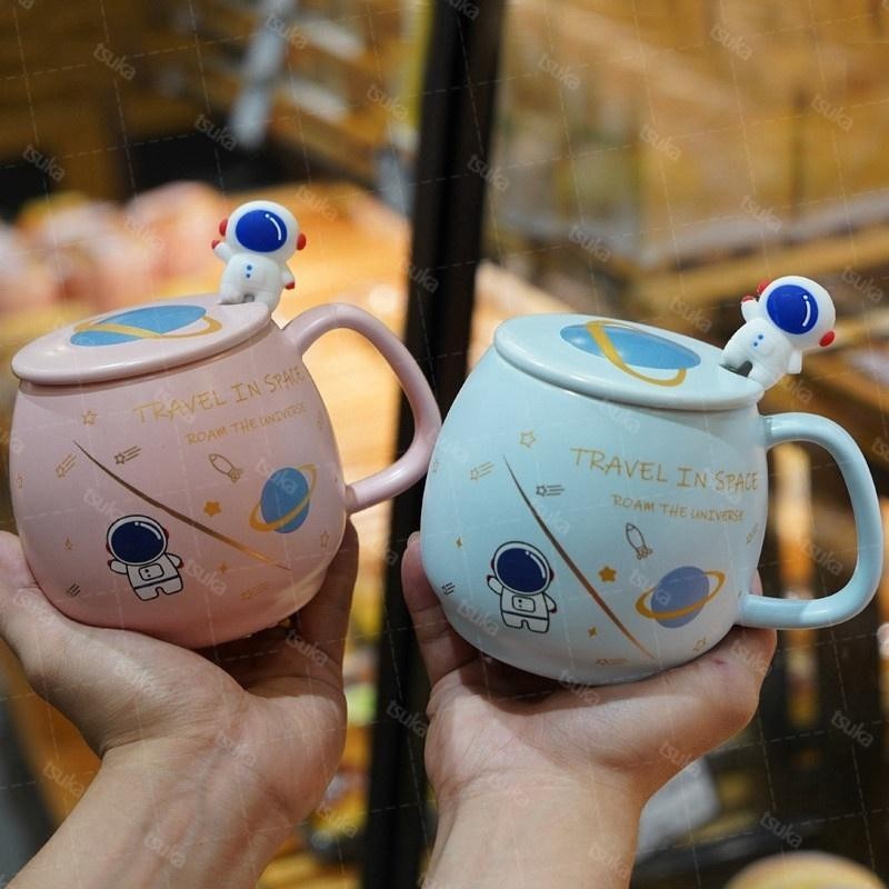 コーヒーマグ ティーカップ ふた付きマグカップ 可愛い おしゃれ 蓋付き スプーン付き 陶器製 飛沫飛散防止 コーヒーカップ コーヒーマグカップ  結婚祝い | LINEブランドカタログ