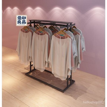 公司貨 免運 可開發票【工廠直銷】服裝店展示架雙排中島架落地式衣架男女童裝貨架超市正掛衣服架子 衣架 掛衣架 展示架 收納架工廠直銷 全館八折 售後保障 5y96