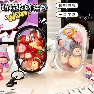 🔥臺灣24H🔥遛娃膠囊封閉式公仔盒娃包泡泡瑪特曬娃包外出展示透明防塵收納包 H2FK