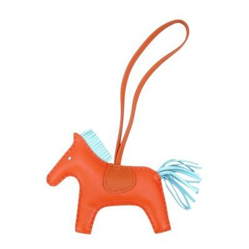 Hermes 愛馬仕 展示品 Rodeo MM 小馬吊飾(紅/淺藍/磚紅)