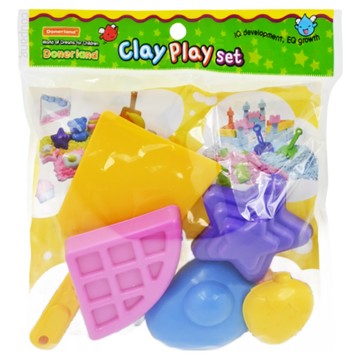 Donerland 黏土遊戲組 鬆餅模型 包含鬆餅主題模具5個  67g  1組