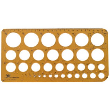Life 徠福 KL-101 射出成型定規/圈圈板/圓圈板 130x255x1.3mm (凸點鉛筆、針筆兩用)