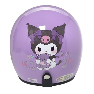 EVO 安全帽 CA-310M CA310M 復古帽 蝴蝶結酷洛米 紫色 半拆洗 卡通圖案 半罩