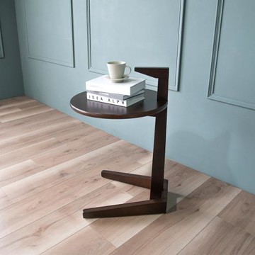 【H&D東稻家居】實木手提小茶几/圓几/邊几-3色