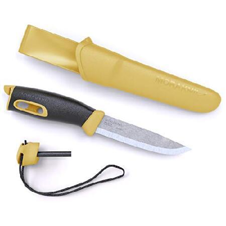 Morakniv Companion Spark Sandvik Stainless Steel Fixed-Blade Knife With Sheath and Fire Starter, 3.9 Inch