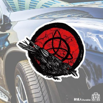【耐達人】MIT 日系 血紅 烏鴉 闇鴉  JDM 防水車貼 反光車貼 安全帽貼 筆電貼 汽車貼紙 機車貼紙