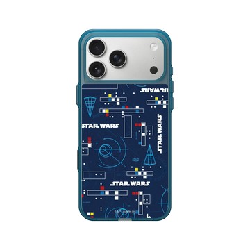 iPhone 17 Pro Max Clear (相機按鈕) 夜幕藍 - 迪士尼-星際大戰 Star Wars - 經典幾何Pattern
