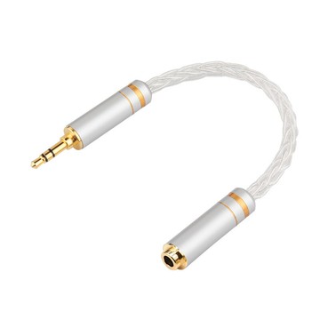 YYTCG 3.5mm公轉4.4mm母 /4.4mm公轉3.5mm母音訊轉接線 8股純銀編織 (30-769-01)